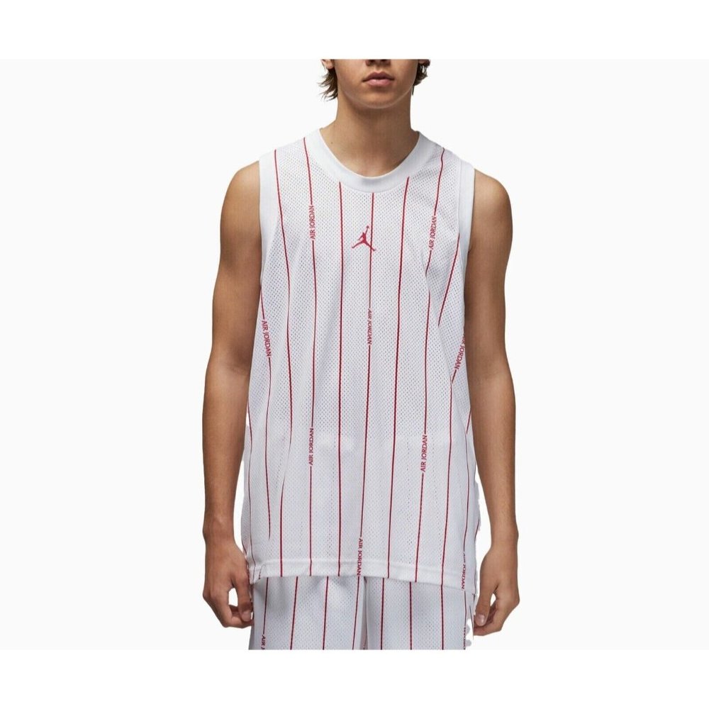Nike Air Jordan Basketball Jersey Mens Size 3XL White Red Pinstripe Baseball NWT - Picture 5 of 9